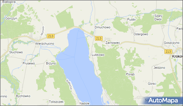 mapa Lubkowo gmina Krokowa, Lubkowo gmina Krokowa na mapie Targeo