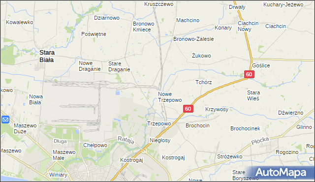 mapa Nowe Trzepowo, Nowe Trzepowo na mapie Targeo