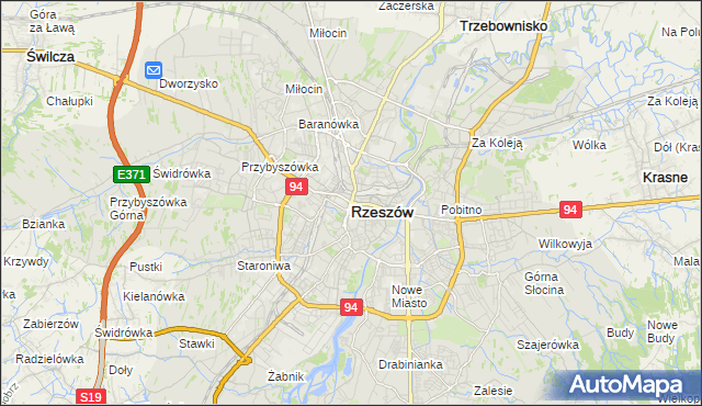 mapa Rzeszów, Rzeszów na mapie Targeo