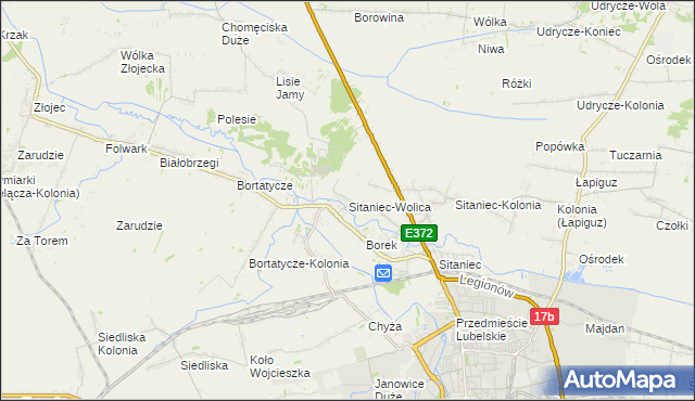 mapa Sitaniec-Wolica, Sitaniec-Wolica na mapie Targeo