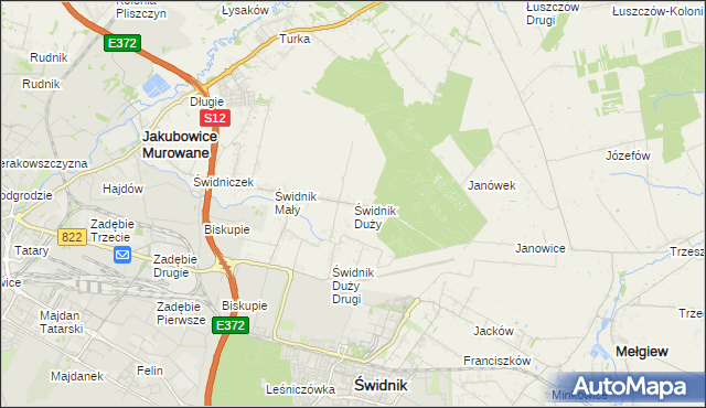 mapa Świdnik Duży, Świdnik Duży na mapie Targeo