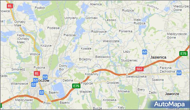 mapa Bielowicko, Bielowicko na mapie Targeo