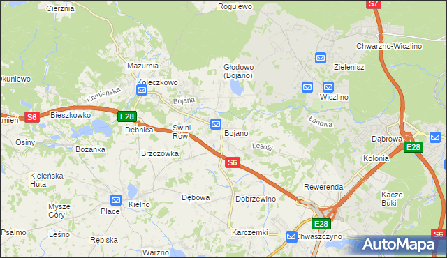 mapa Bojano, Bojano na mapie Targeo