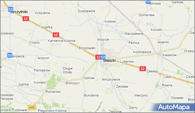 mapa Borysławice, Borysławice na mapie Targeo