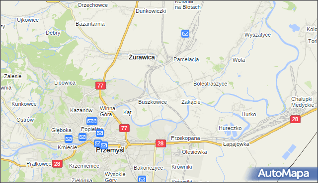 mapa Buszkowiczki, Buszkowiczki na mapie Targeo