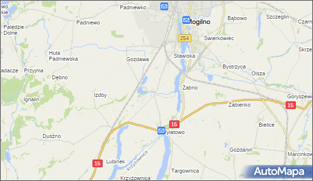 mapa Chabsko, Chabsko na mapie Targeo