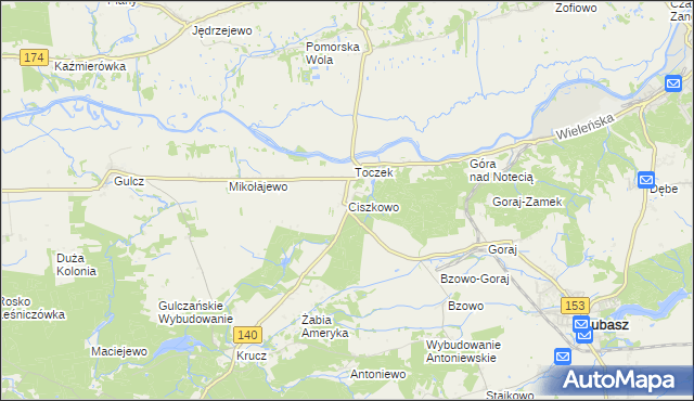 mapa Ciszkowo, Ciszkowo na mapie Targeo