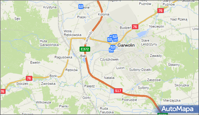 mapa Czyszkówek, Czyszkówek na mapie Targeo