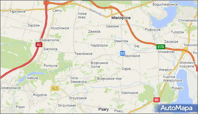 mapa Goląsza Górna, Goląsza Górna na mapie Targeo