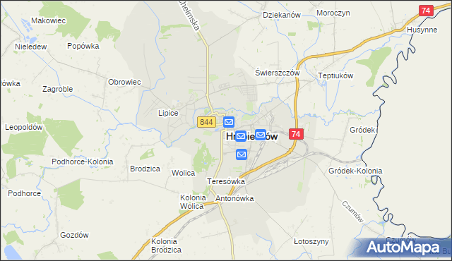 mapa Hrubieszów, Hrubieszów na mapie Targeo