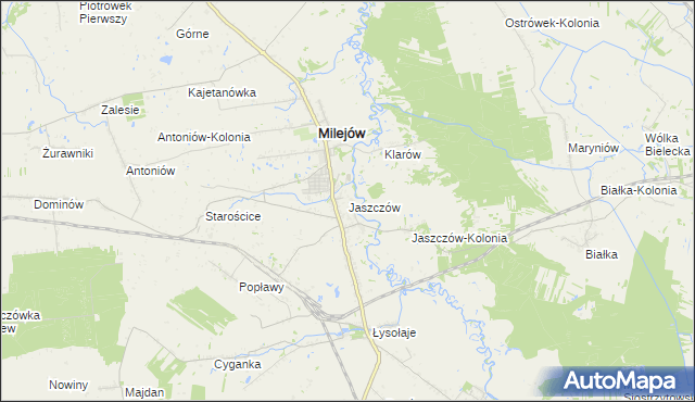 mapa Jaszczów, Jaszczów na mapie Targeo