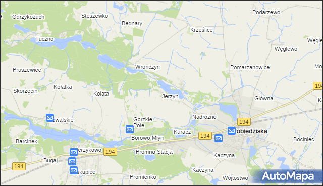 mapa Jerzyn, Jerzyn na mapie Targeo