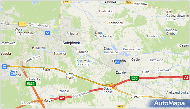 mapa Józefin gmina Halinów, Józefin gmina Halinów na mapie Targeo