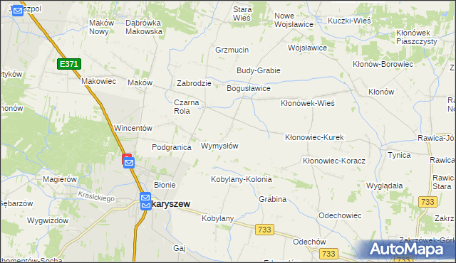 mapa Kazimierówka gmina Skaryszew, Kazimierówka gmina Skaryszew na mapie Targeo