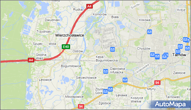 mapa Kępa Bogumiłowicka, Kępa Bogumiłowicka na mapie Targeo