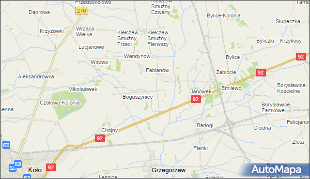 mapa Kiełczewek, Kiełczewek na mapie Targeo