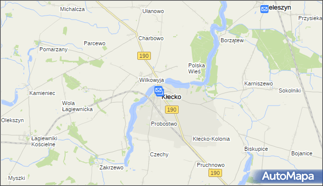 mapa Kłecko, Kłecko na mapie Targeo