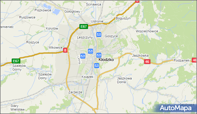 mapa Kłodzka, Kłodzko na mapie Targeo