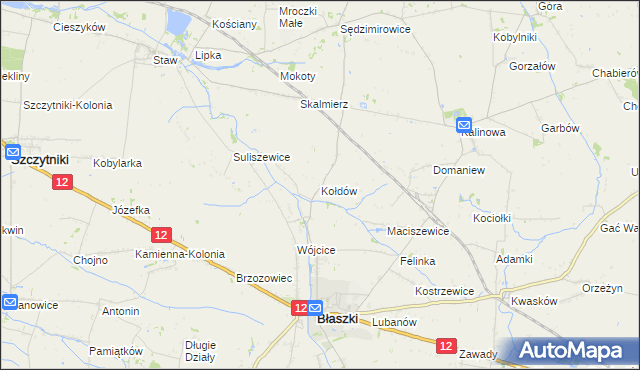 mapa Kołdów, Kołdów na mapie Targeo