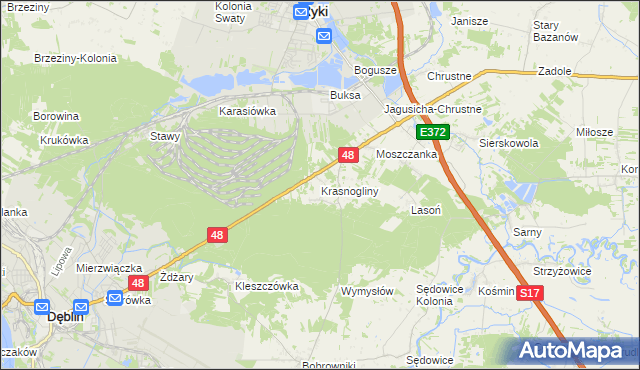 mapa Krasnogliny, Krasnogliny na mapie Targeo