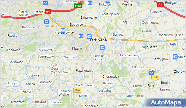 mapa Lednica Górna, Lednica Górna na mapie Targeo