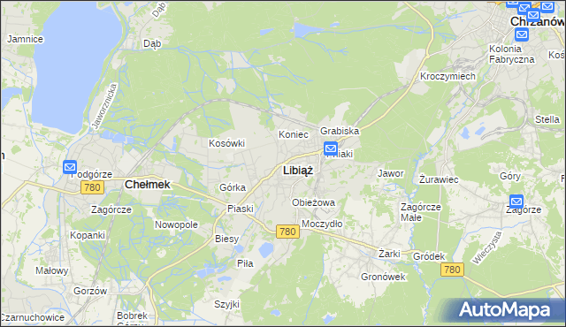 mapa Libiąż, Libiąż na mapie Targeo