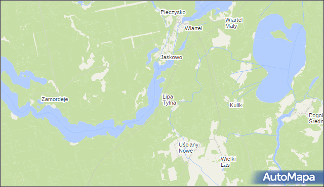 mapa Lipa Tylna, Lipa Tylna na mapie Targeo
