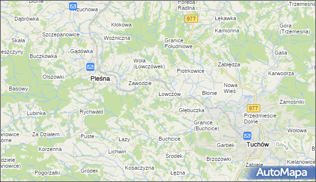 mapa Łowczów, Łowczów na mapie Targeo