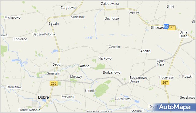 mapa Narkowo, Narkowo na mapie Targeo