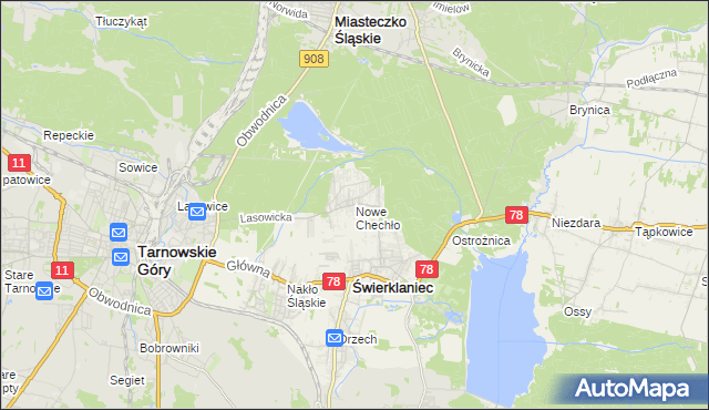 mapa Nowe Chechło, Nowe Chechło na mapie Targeo