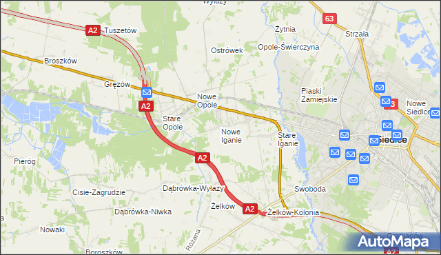 mapa Nowe Iganie, Nowe Iganie na mapie Targeo