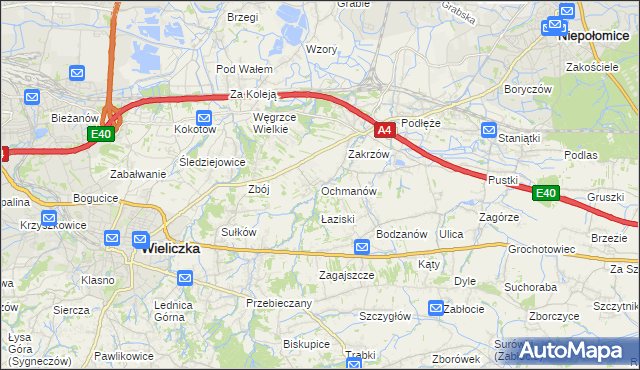 mapa Ochmanów, Ochmanów na mapie Targeo