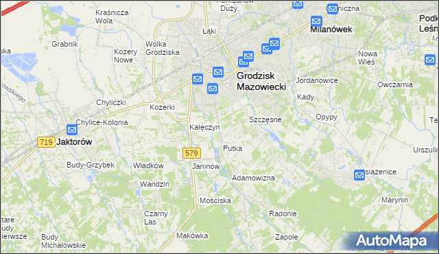 mapa Odrano-Wola, Odrano-Wola na mapie Targeo