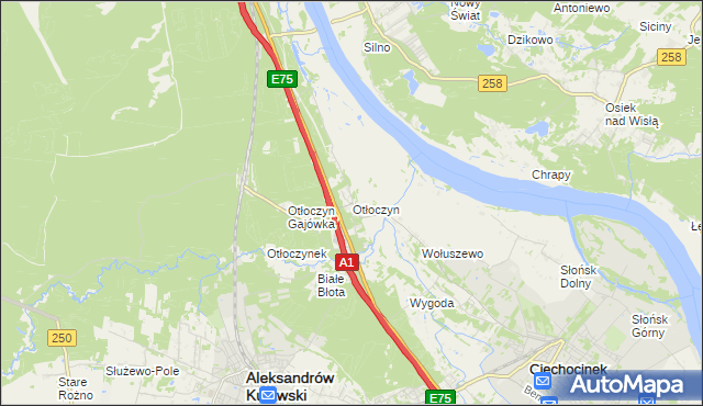 mapa Otłoczyn, Otłoczyn na mapie Targeo