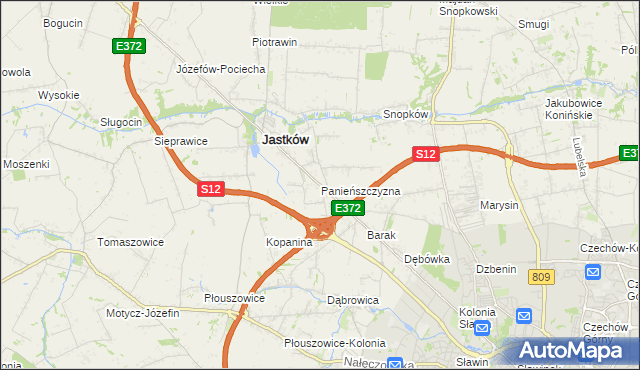 mapa Panieńszczyzna, Panieńszczyzna na mapie Targeo