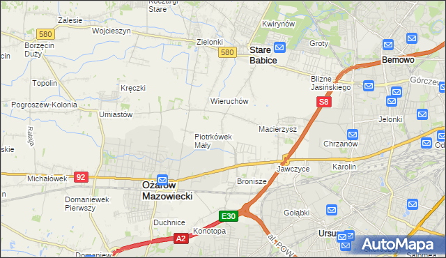 mapa Piotrkówek Duży, Piotrkówek Duży na mapie Targeo