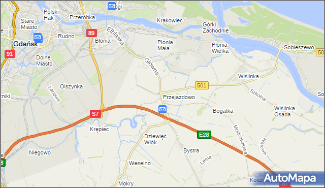 mapa Przejazdowo, Przejazdowo na mapie Targeo