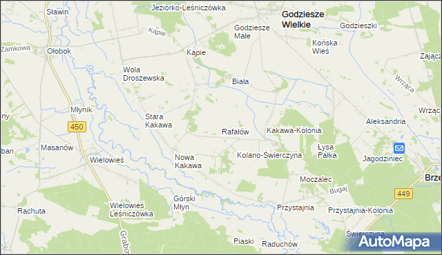 mapa Rafałów, Rafałów na mapie Targeo