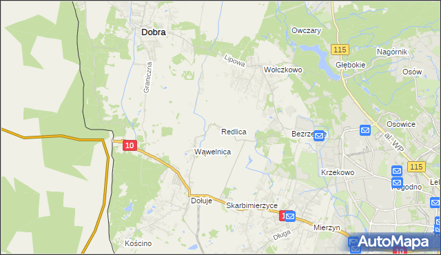 mapa Redlica, Redlica na mapie Targeo