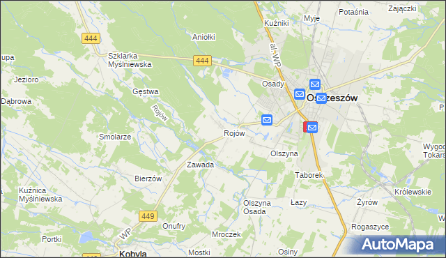 mapa Rojów, Rojów na mapie Targeo