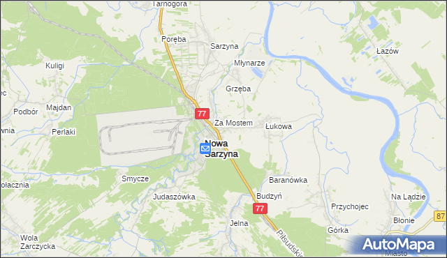 mapa Ruda Łańcucka, Ruda Łańcucka na mapie Targeo