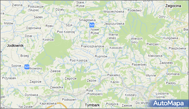 mapa Rupniów, Rupniów na mapie Targeo