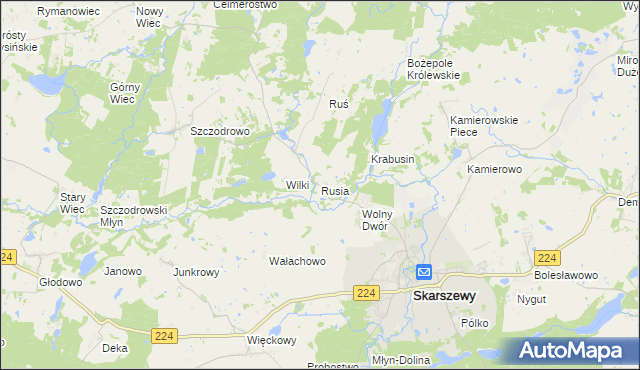 mapa Rusia, Rusia na mapie Targeo
