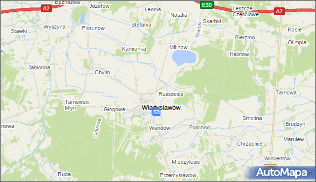 mapa Russocice, Russocice na mapie Targeo