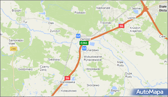 mapa Rynarzewo, Rynarzewo na mapie Targeo