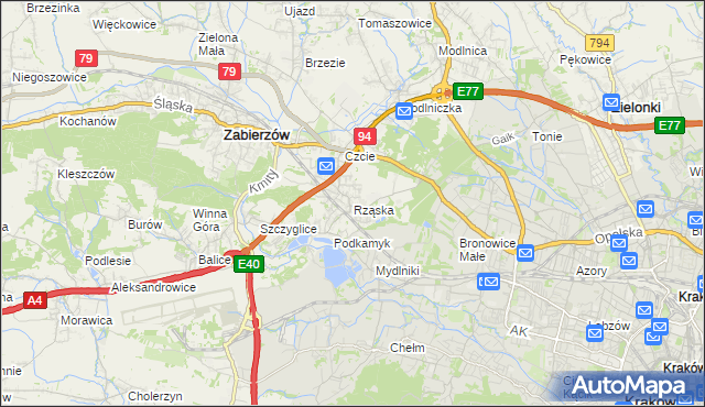 mapa Rząska, Rząska na mapie Targeo