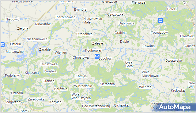 mapa Sobolów, Sobolów na mapie Targeo