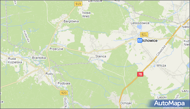 mapa Stanica, Stanica na mapie Targeo