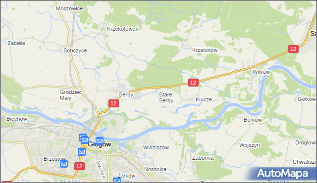 mapa Stare Serby, Stare Serby na mapie Targeo