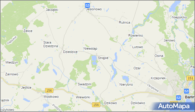 mapa Strąpie, Strąpie na mapie Targeo